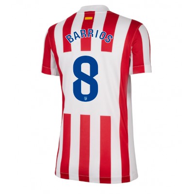 Ženski Nogometni dresi Atletico Madrid Pablo Barrios #8 Domači 2025-26 Kratek Rokav Ženski Nogometni dresi Atletico Madrid Pablo Barrios #8 Domači 2025-26 Kratek Rokav